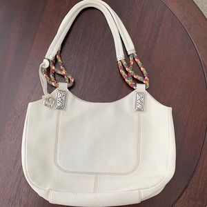 Brighton Off white pebbled leather Shoulder Bag